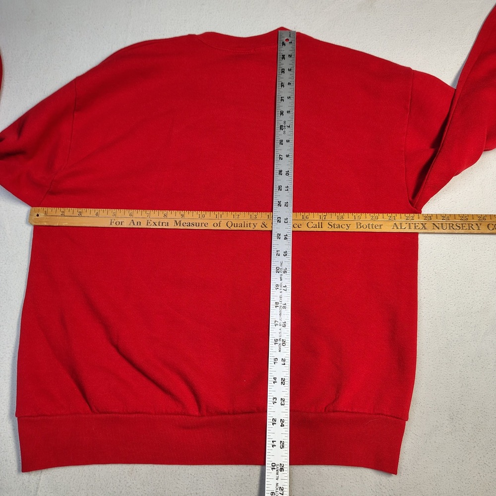Vintage 90s Looney Tunes Sweatshirt Large Red Cotton Tweety Bird Made in USA - Picture 10 of 13